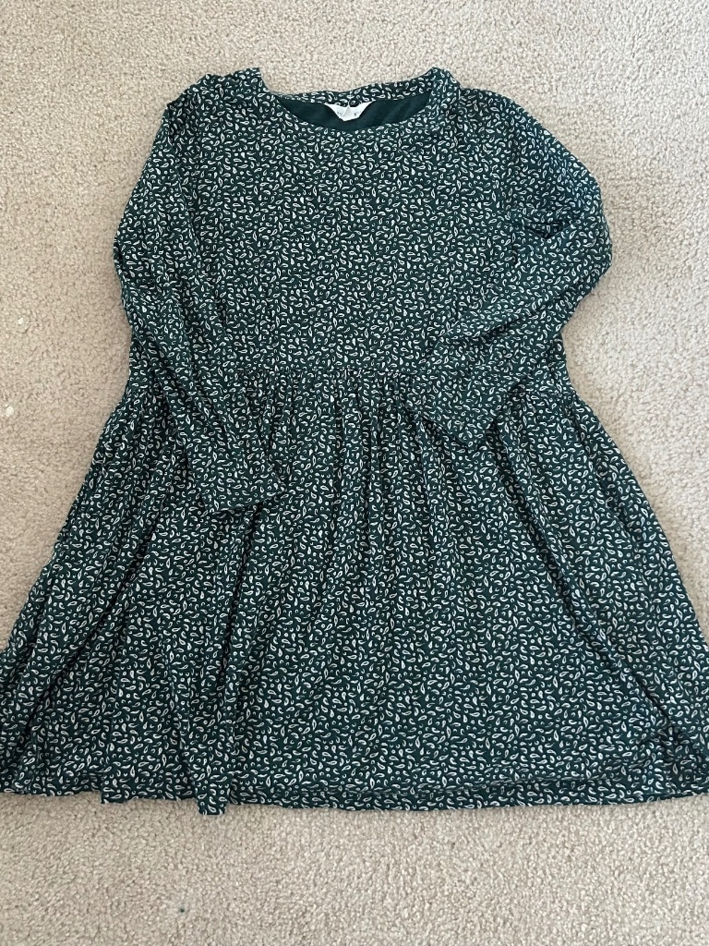 Sea Mirror Jersey Cotton Dress US 8 by Seasalt Cornwall Green & White